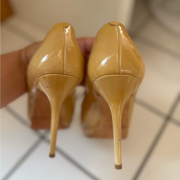 Jimmy Choo Peep Toe Tan leather heels - Picture 10 of 16